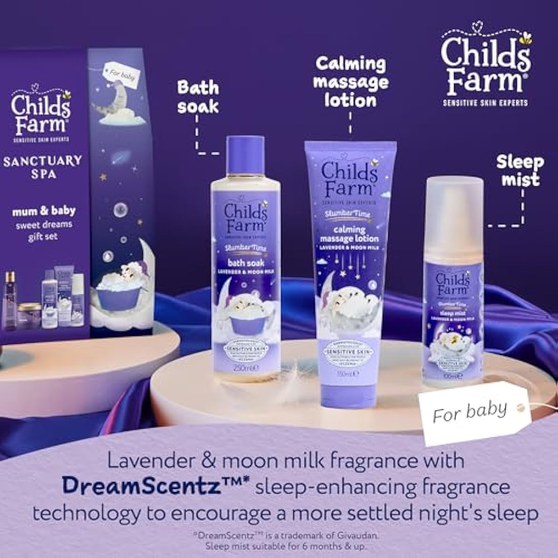 Childs Farm & Sanctuary Spa Mum and Baby Sleep Routine Gift Set