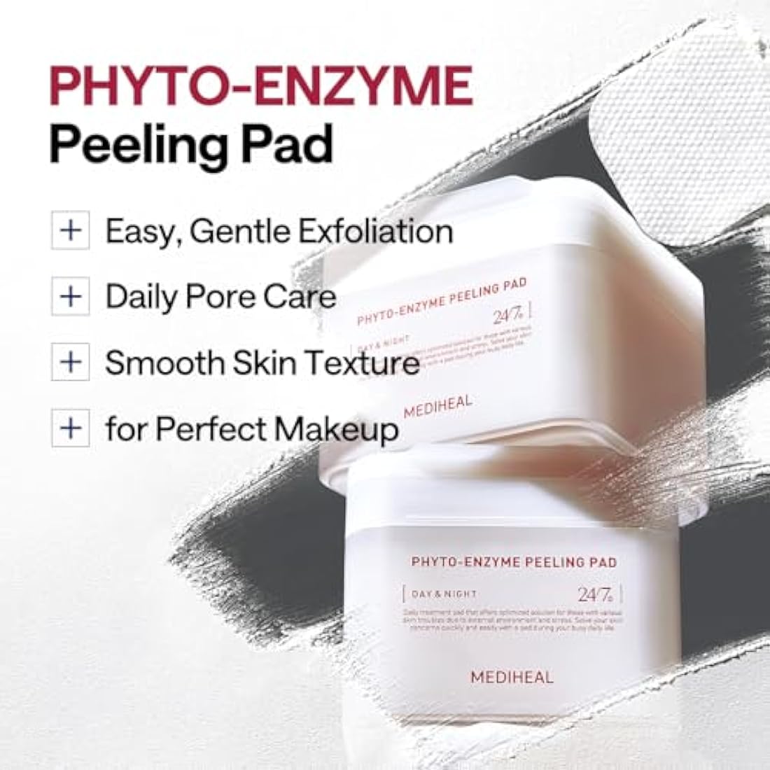 MEDIHEAL Phyto Enzyme Peeling Pad | Vegan LHA Exfoliating Pads - 90ct