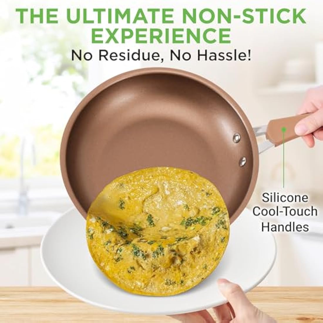 NutriChef 20-Piece Non-Stick Cookware and Bakeware Set - Gold Induction