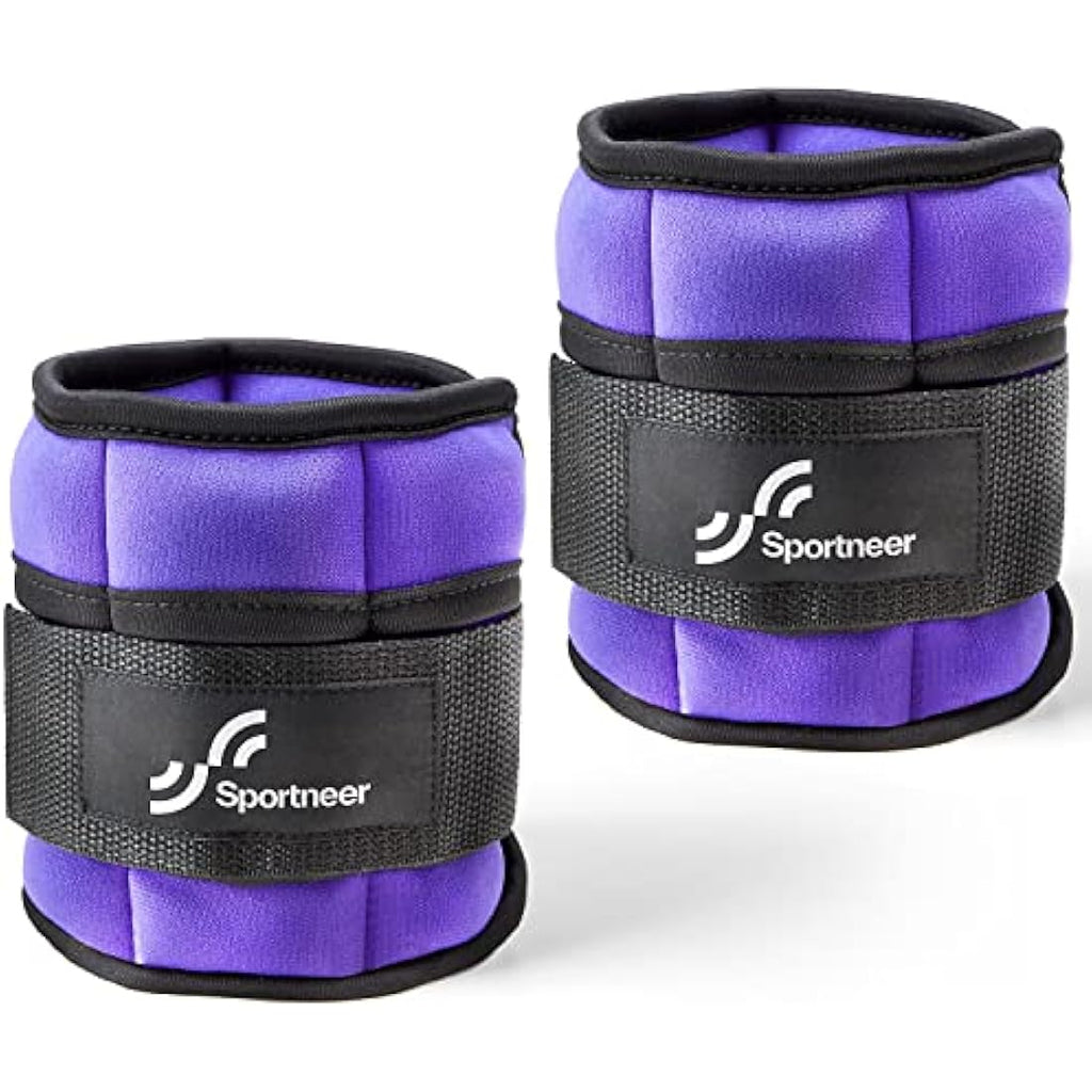 Sportneer Adjustable Ankle Weights Set | Neoprene Wrist Straps 0.9-4.5kg