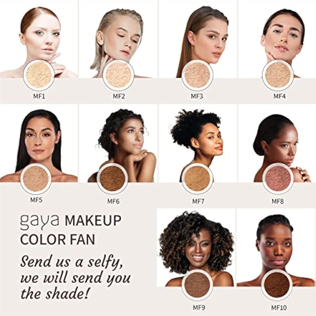 Gaya Cosmetics Mineral Powder Foundation – Vegan Full Coverage MF4