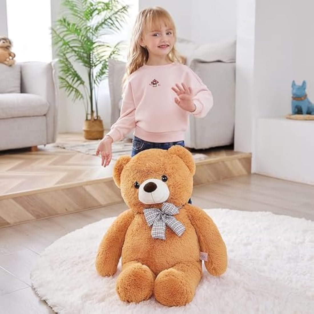 IKASA Giant Teddy Bear Stuffed Animal - 78cm Brown Soft Plush Toy