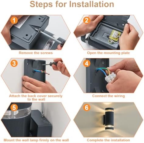 LMP Modern Outdoor Wall Lights – IP65 Grey Up Down Exterior Sconce