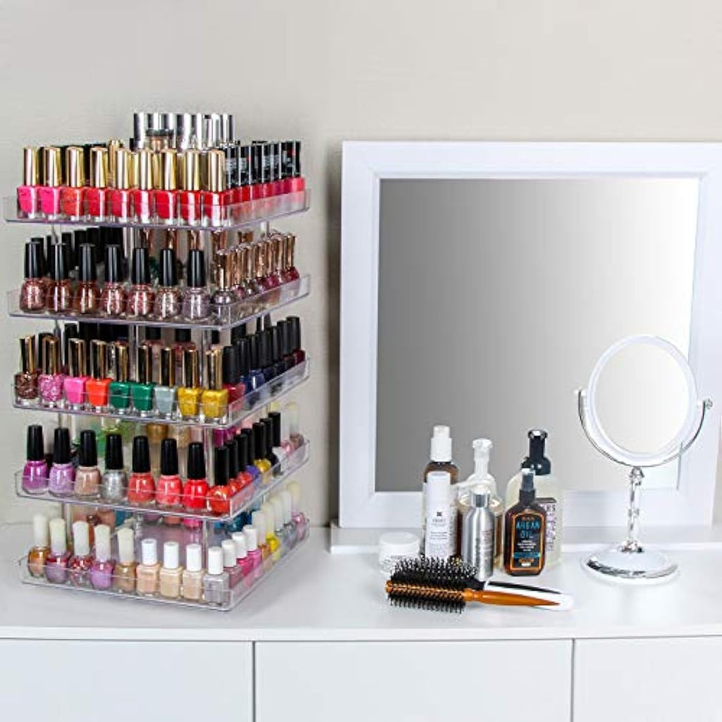 Jackcube Design 5 Tier Rotating Acrylic Nail Polish Display Rack
