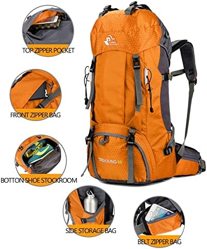 60L Waterproof Hiking Backpack – Lightweight Camping Rucksack