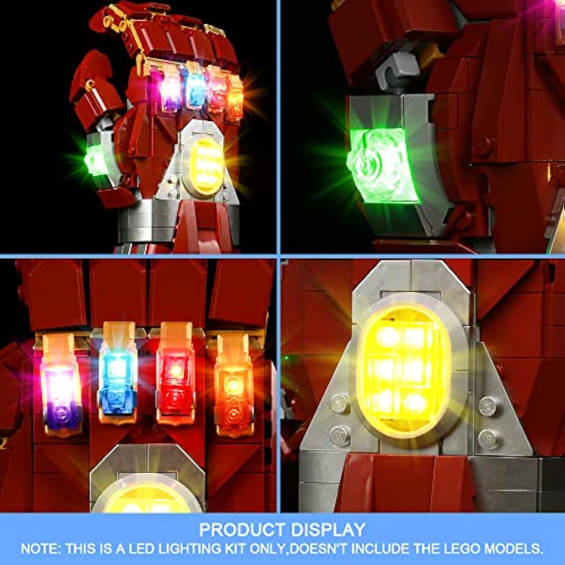 Jolof Store LED Light Kit for Lego Marvel Nano Gauntlet 76223