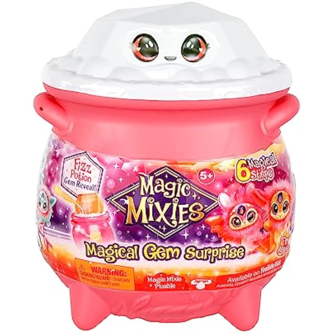Magic Mixies Fire Magic Cauldron - Fizzing Reveal Plushie & Ring