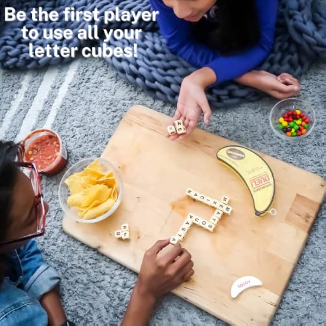 Bananagrams Duel Word Game – 2 Player Travel Dice Game for Ages 7+