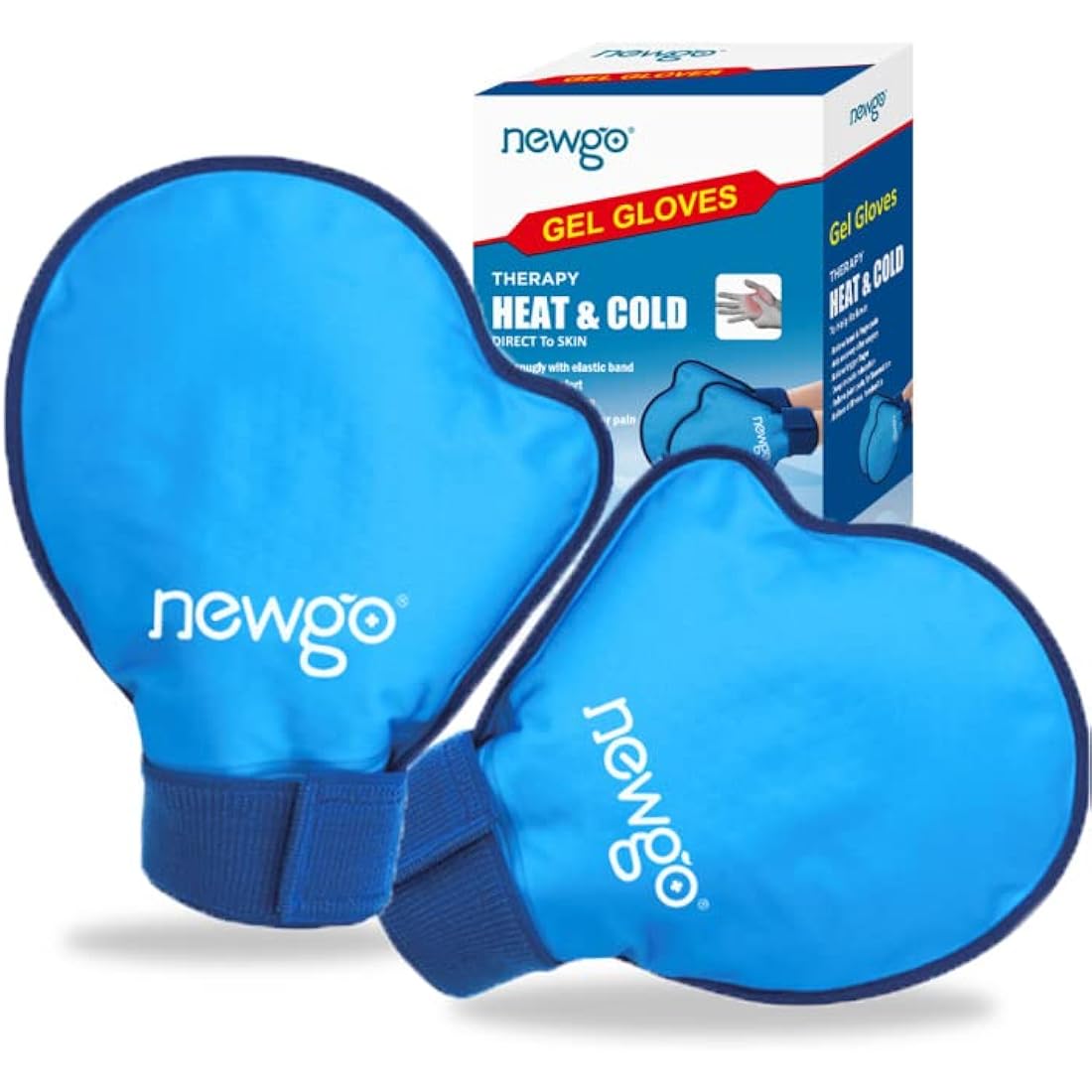 NEWGO Hand Ice Pack Gloves | 2-Pack Hot Cold Gel Therapy for Arthritis