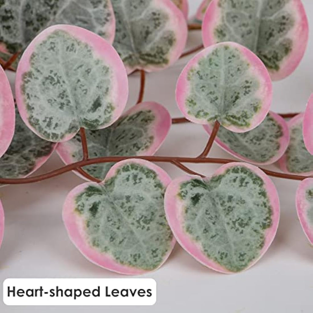 Hollyone Artificial String of Hearts Potted Plants – Faux Trailing Greenery