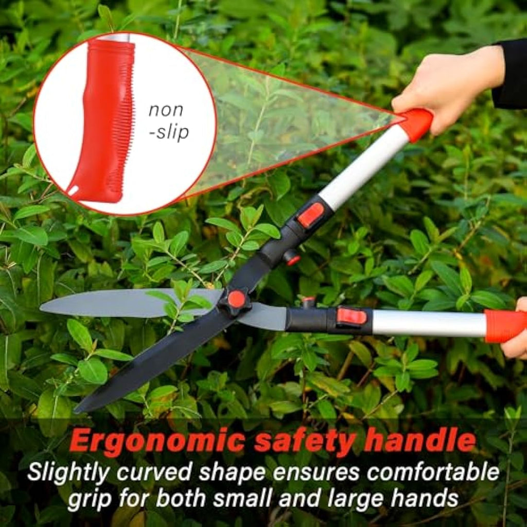 FLORA GUARD Telescopic Hedge Shears – Extendable SK5 Carbon Steel