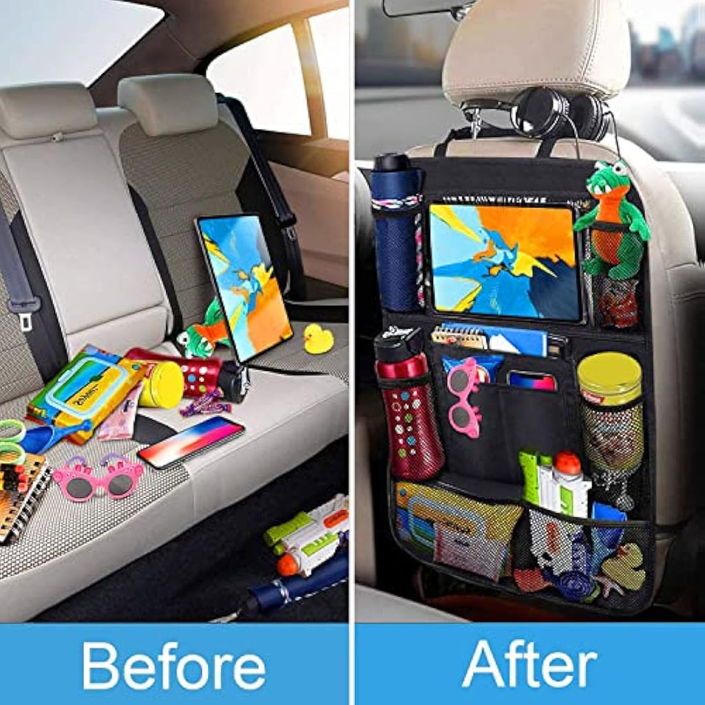 AiQInu Car Back Seat Organiser & Protector | Waterproof Oxford | 2 Pack