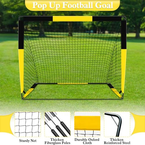 Gofady 2-in-1 Kids Football Goal – Portable Soccer Training Net with Targets