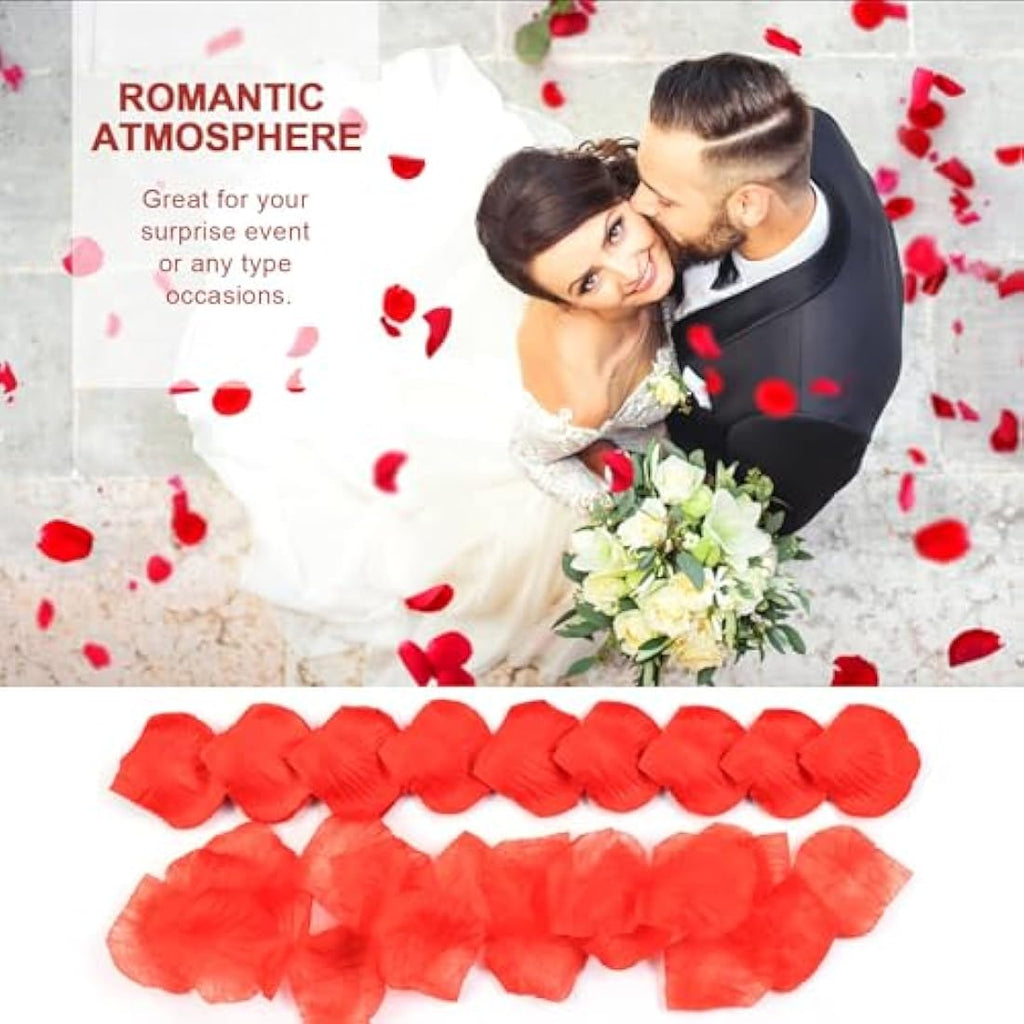 Redamancy 1200pcs Red Artificial Silk Rose Petals for Wedding Decor