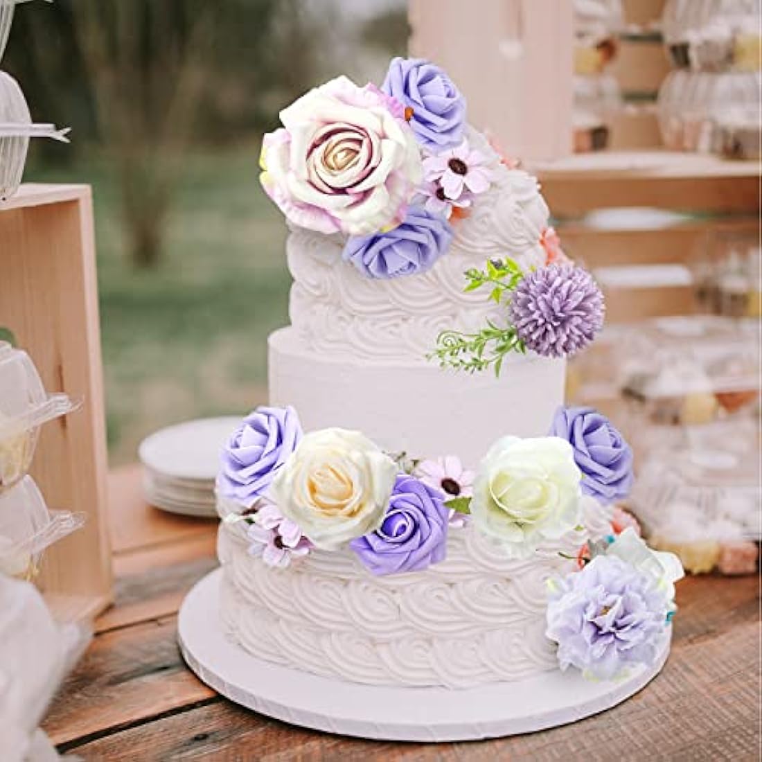 Purple & Dusty Rose Silk Artificial Flowers for DIY Weddings