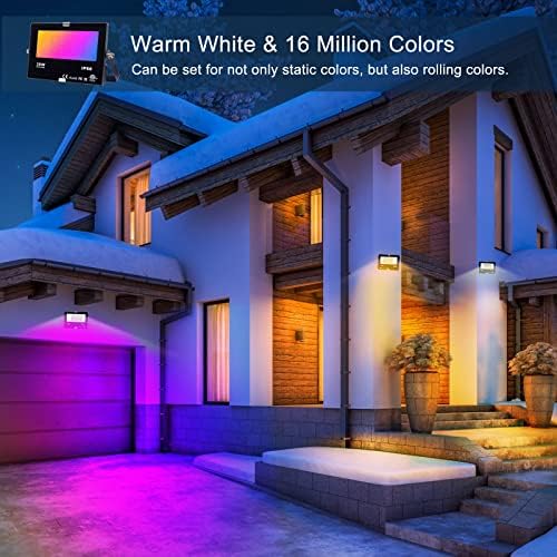 DUSKTEC 30W RGBW Smart LED Flood Lights | Bluetooth App Control | 2 Pack