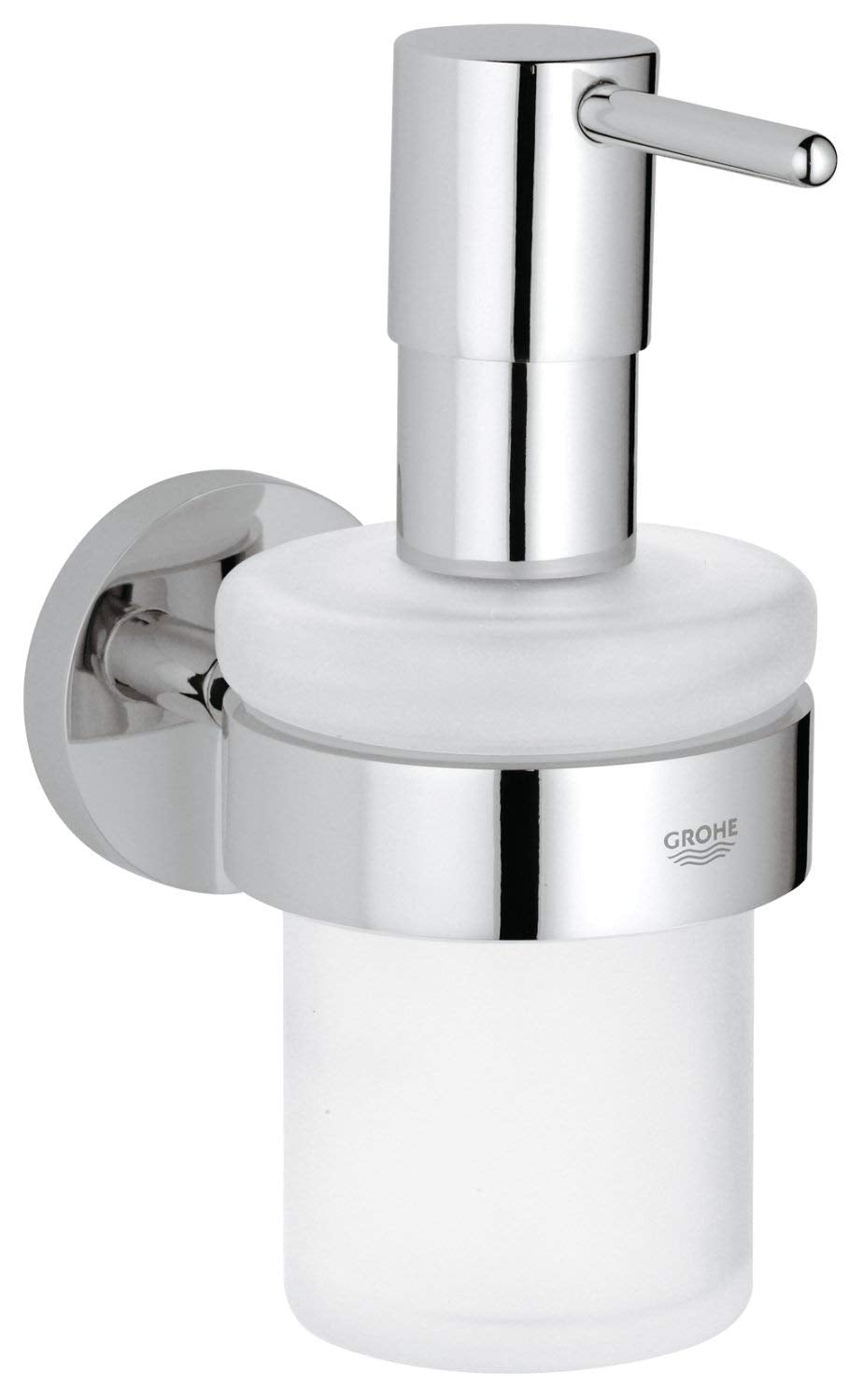 Grohe Essentials Wall Mounted Soap Dispenser with Silver Holder