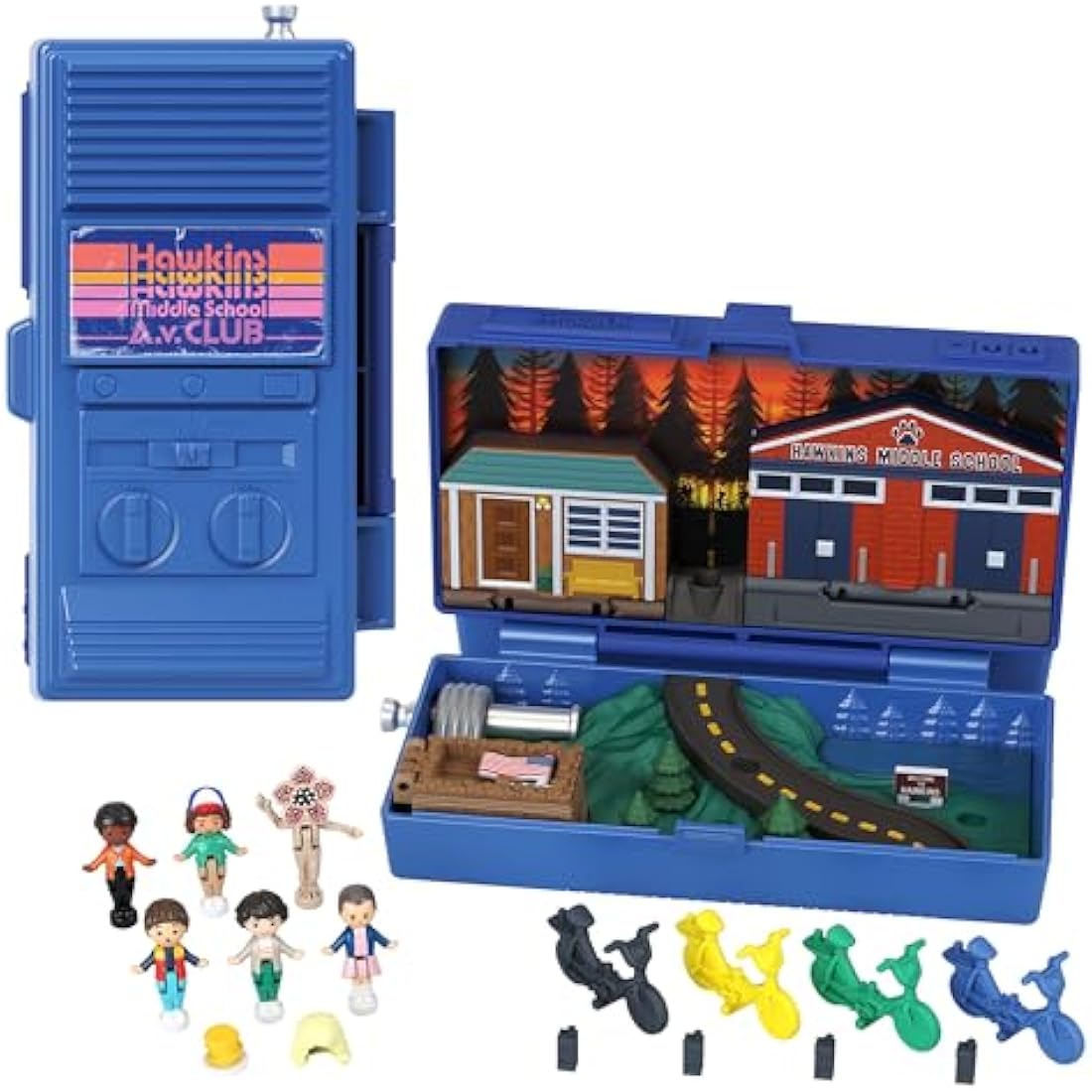 Polly Pocket Stranger Things Collector Playset with 6 Dolls - HWP22