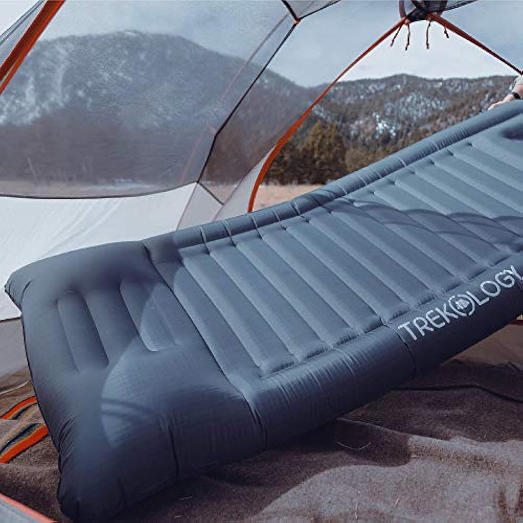 Trekology UL140 Inflatable Sleeping Pad with Built-in Foot Pump