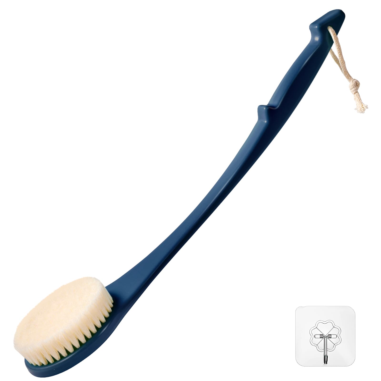 Jolof Store 17-Inch Back Scrubber | Long Handle Shower Brush for Exfoliating