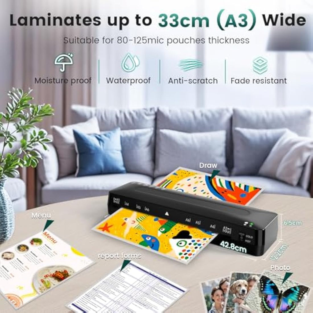 Jolof Store A3 Laminator Machine | 5-in-1 Thermal & Cold Lamination Kit