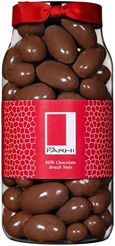 Rita Farhi Milk Chocolate Covered Brazil Nuts – Luxury Gift Jar, 740g