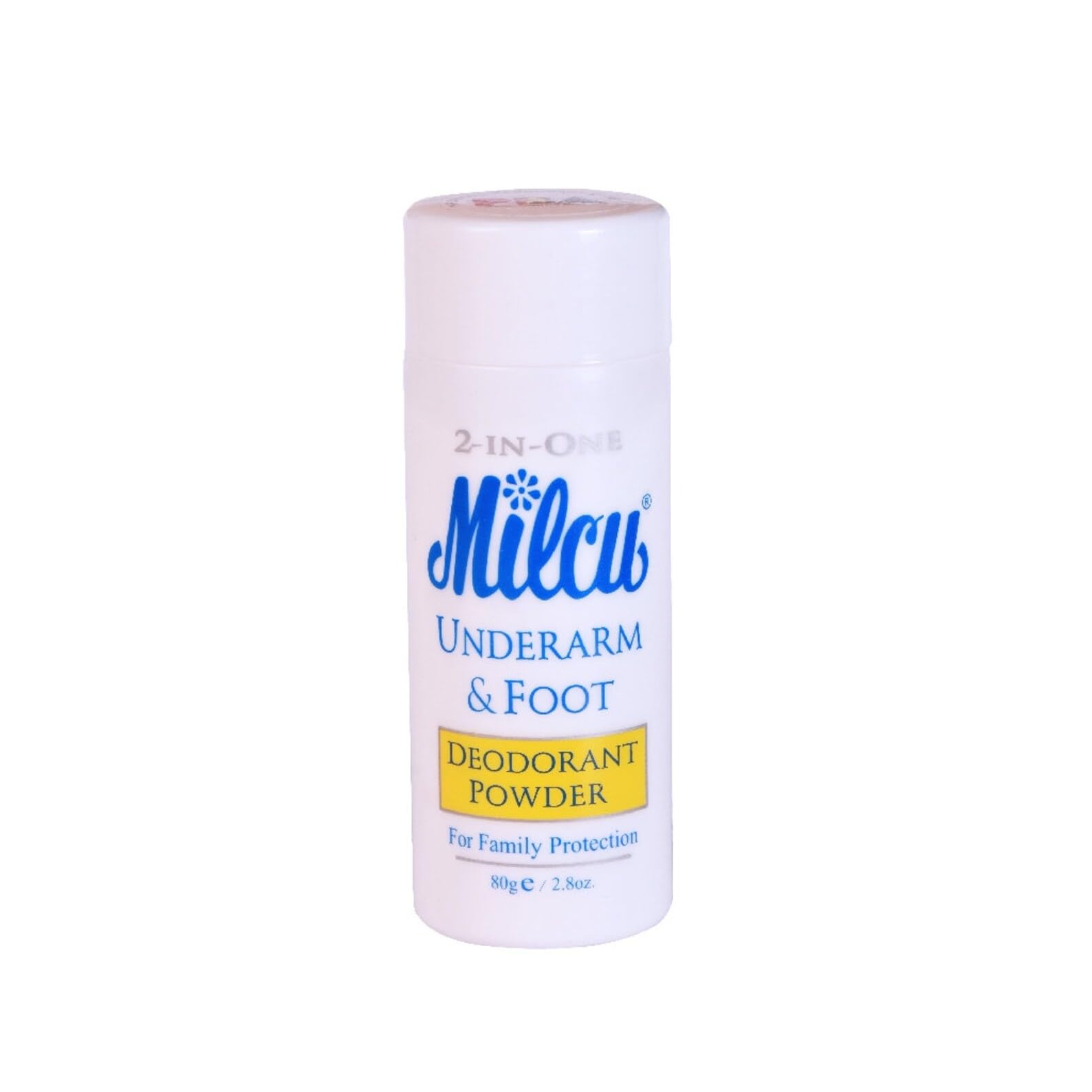 Milcu Underarm & Foot Deodorant Powder – Natural Fragrance Free – 80g