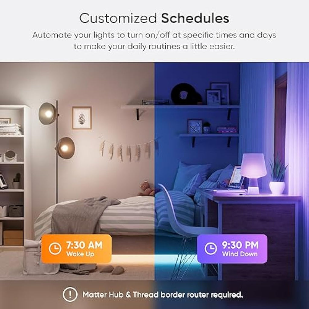 Nanoleaf Matter Essentials E27 Smart LED Bulbs – RGBW 3-Pack