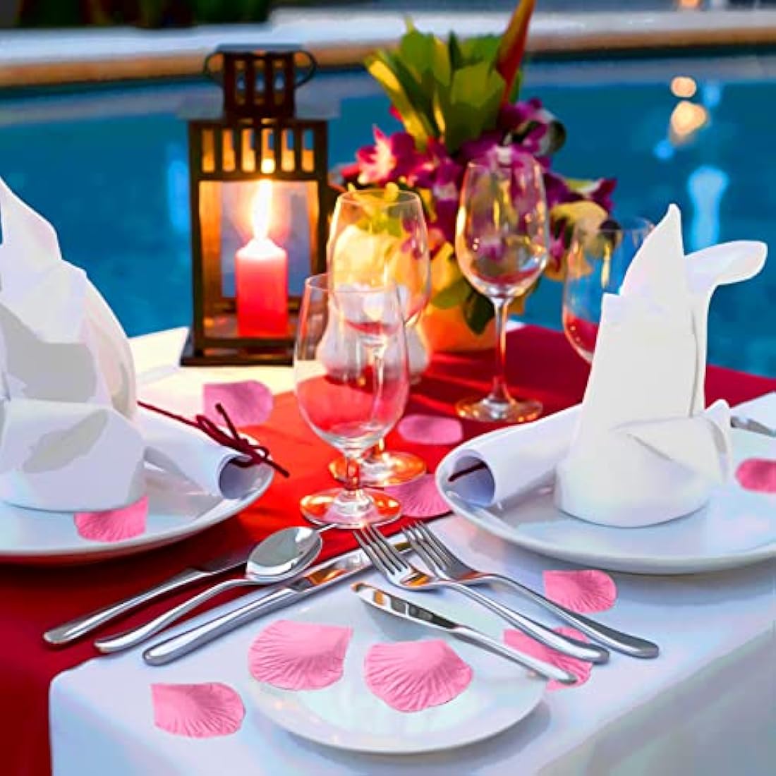 Jolof Store 2300pcs Pink Artificial Silk Rose Petals for Wedding Decor