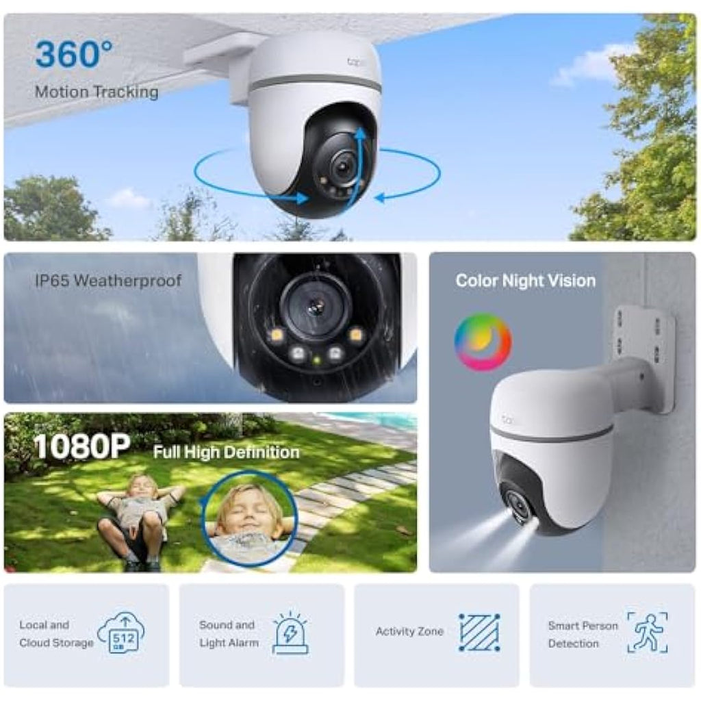 Tapo TC40 Outdoor Security Camera – 1080p Full HD 360° Motion Tracking