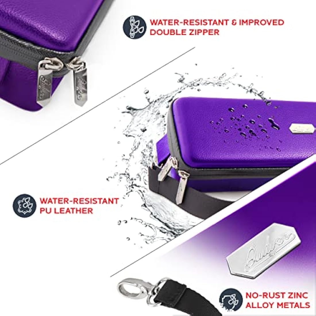 Quiver Time Purple Bolt Card Carrying Case | TCG Storage for 800+ Cards