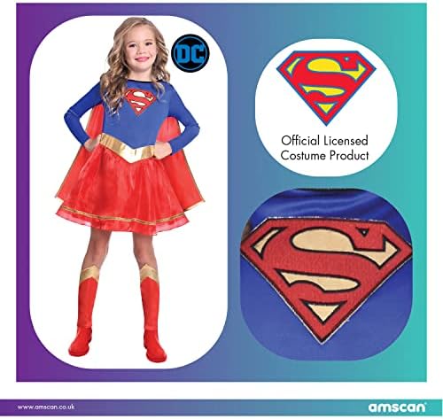 DC Comics Supergirl Classic Kids Costume – Amscan Fancy Dress Outfit