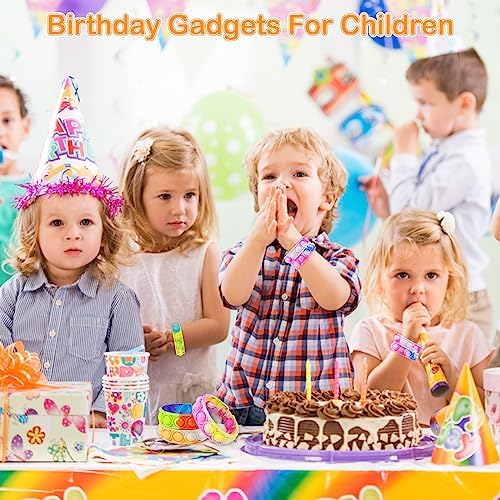 Jolof Store 30 PCS Pop It Fidget Bracelet – Sensory Party Bag Fillers