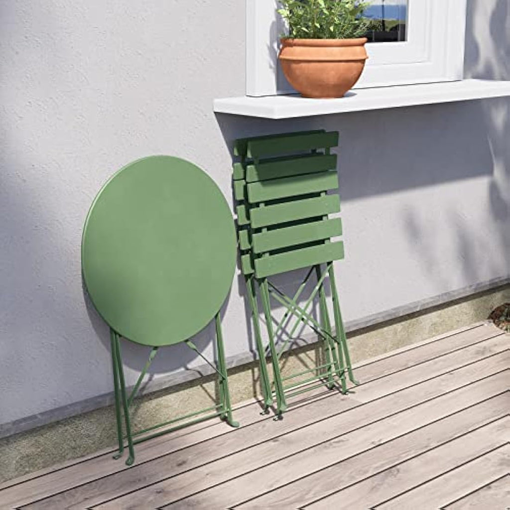 Grand patio 3-Piece Folding Bistro Set – Rustproof Steel Patio Furniture