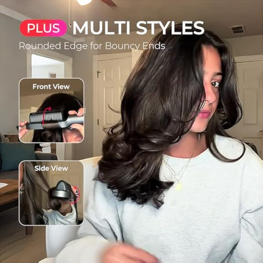 TYMO Hair Straightener Comb Plus – Nano Titanium Ionic Styling Brush