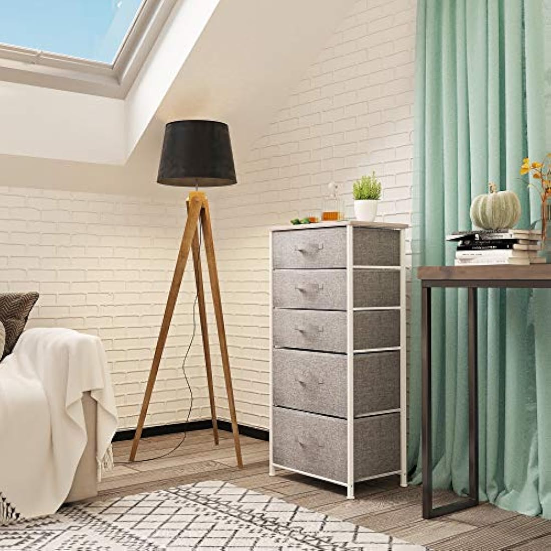 YITAHOME 5-Drawer Fabric Dresser – Modern Storage Chest with Steel Frame