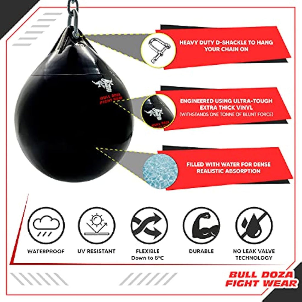 Bull Doza Fight Wear Water Punch Bag – Heavy Duty Vinyl Boxing Bag