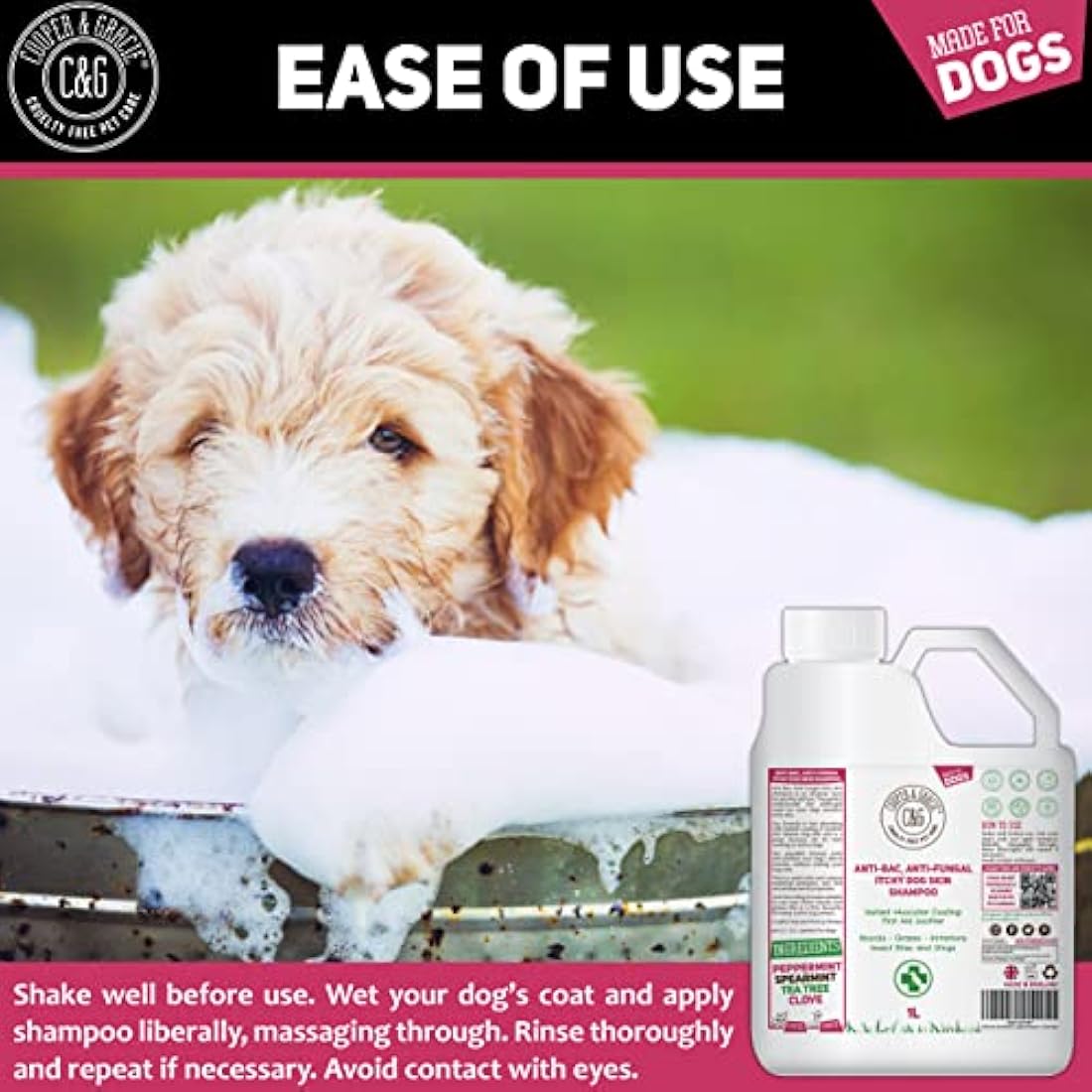 Jolof Store Natural Medicated Dog Shampoo for Itchy Skin – Antifungal