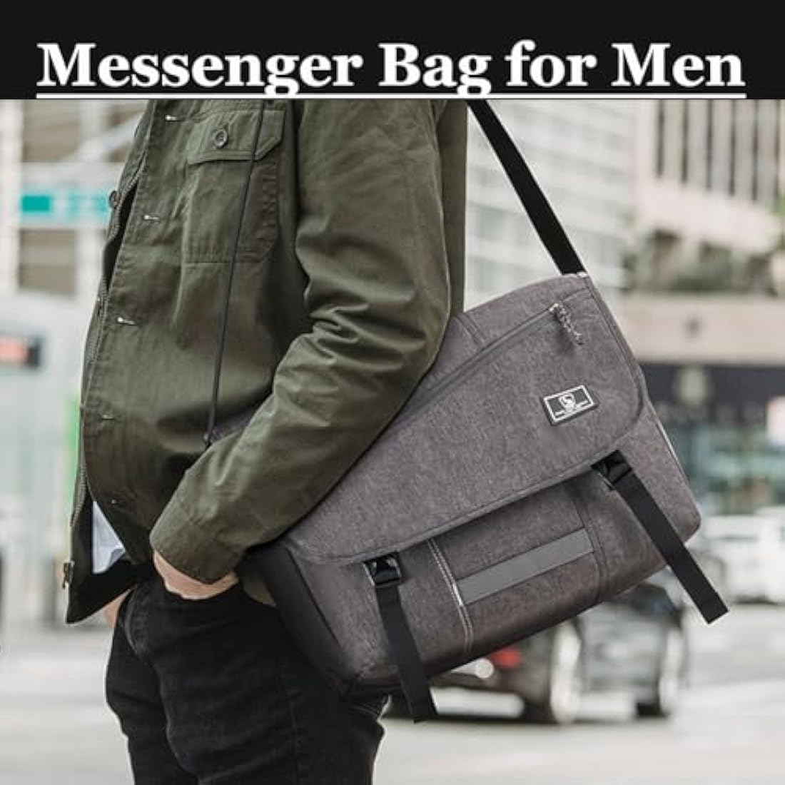 Waterproof Laptop Messenger Bag | 15.6 Inch Crossbody Satchel