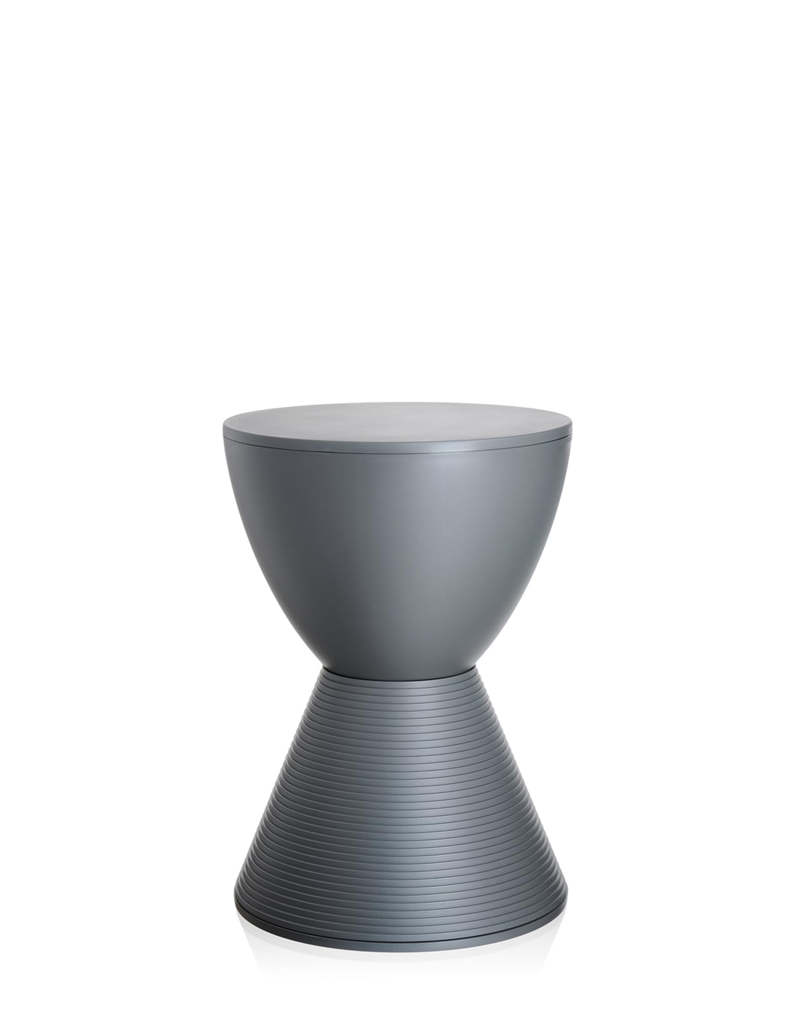 Kartell Prince Aha Modern Grey Plastic Stool and Side Table