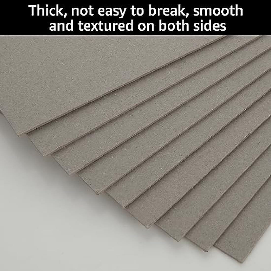 SHUESS A4 Greyboard 1500 Micron | 100 Sheets Thick Cardboard for Crafts