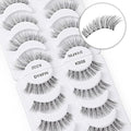 DYAFIN 3D Natural False Eyelashes | 16mm Wispy Clear Band Lashes - 8 Pairs