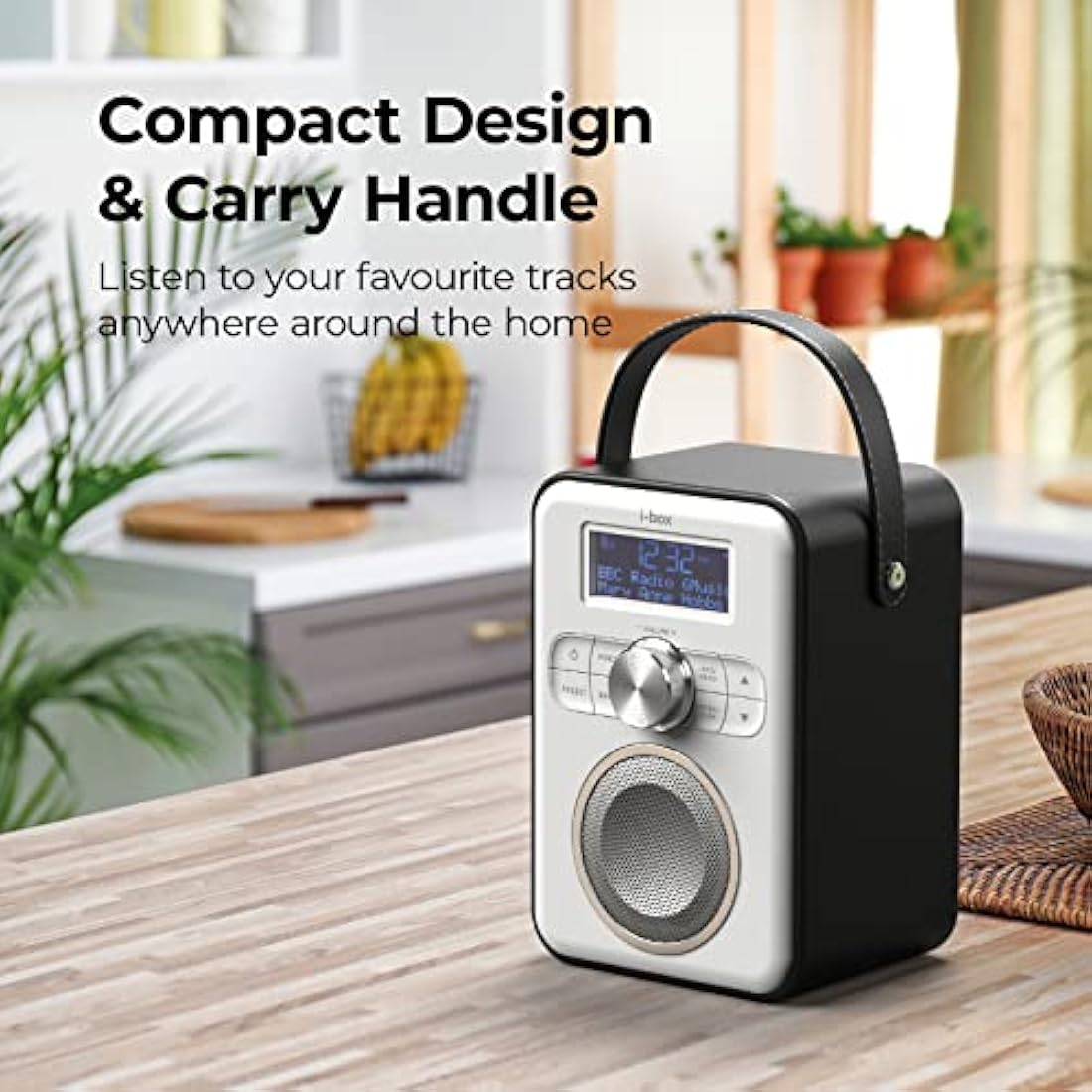 i-box Portable DAB/DAB+ & FM Radio | Bluetooth Speaker with 10H Battery