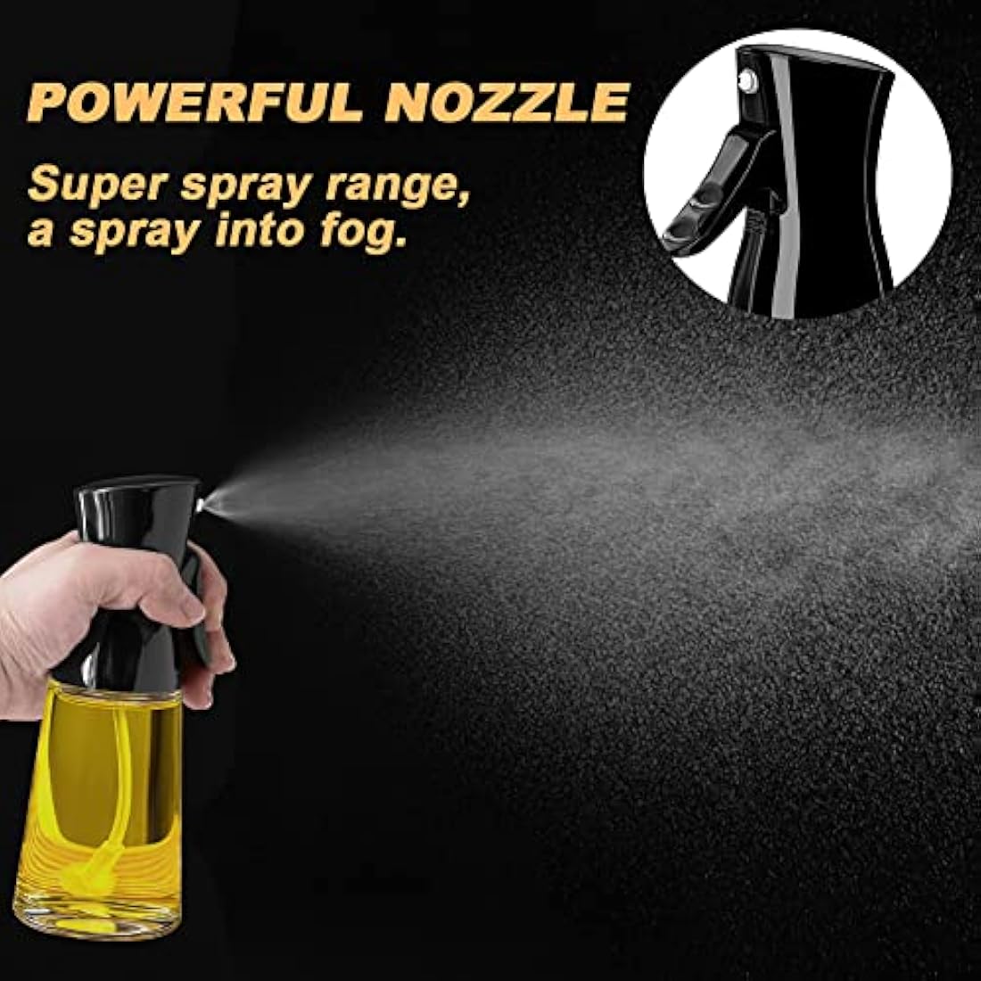 Olive Oil Sprayer – 180ml Glass Mister for Air Fryer & Cooking