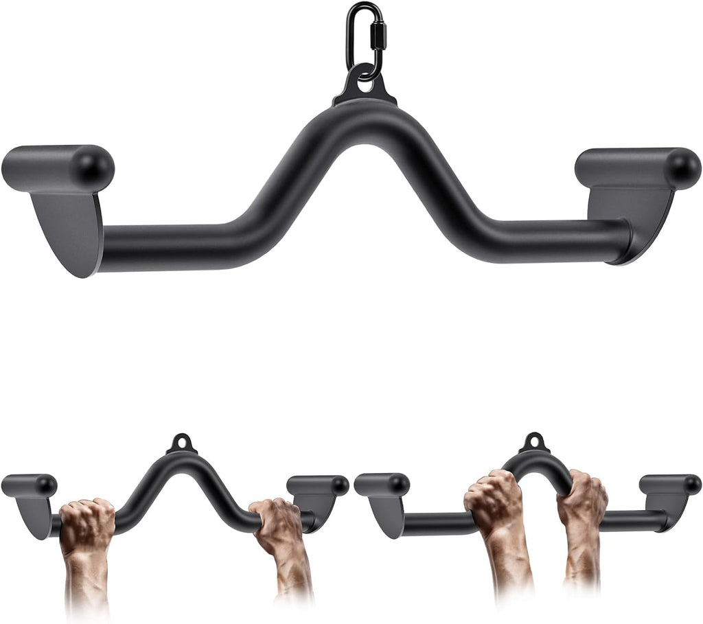 SELEWARE 20" Multi-Grip LAT Pull Down Bar | Alloy Steel Cable Attachment
