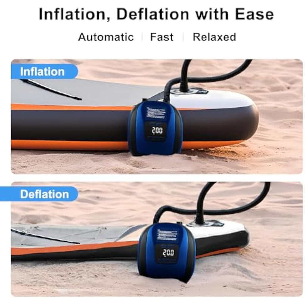 Electric SUP Pump - 20 PSI Paddle Board Pump with 5 Nozzles