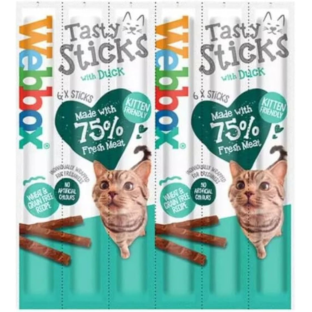 Webbox Meaty Cat Sticks - 6 Pack Mixed Meat Treats for Cats & Kittens