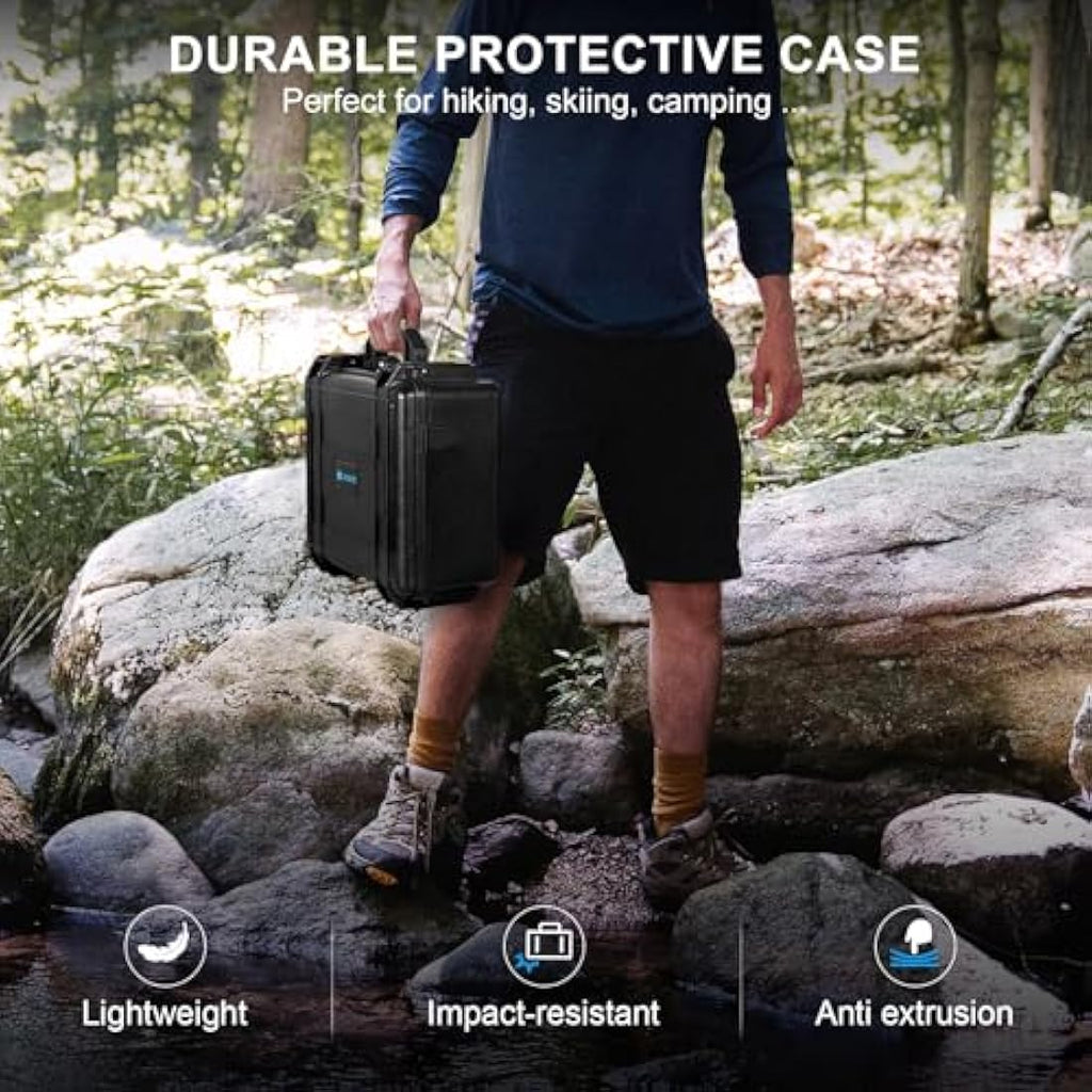 Lekufee Waterproof Hard Case for DJI Mini 4 Pro/3 Pro | Durable ABS Shell