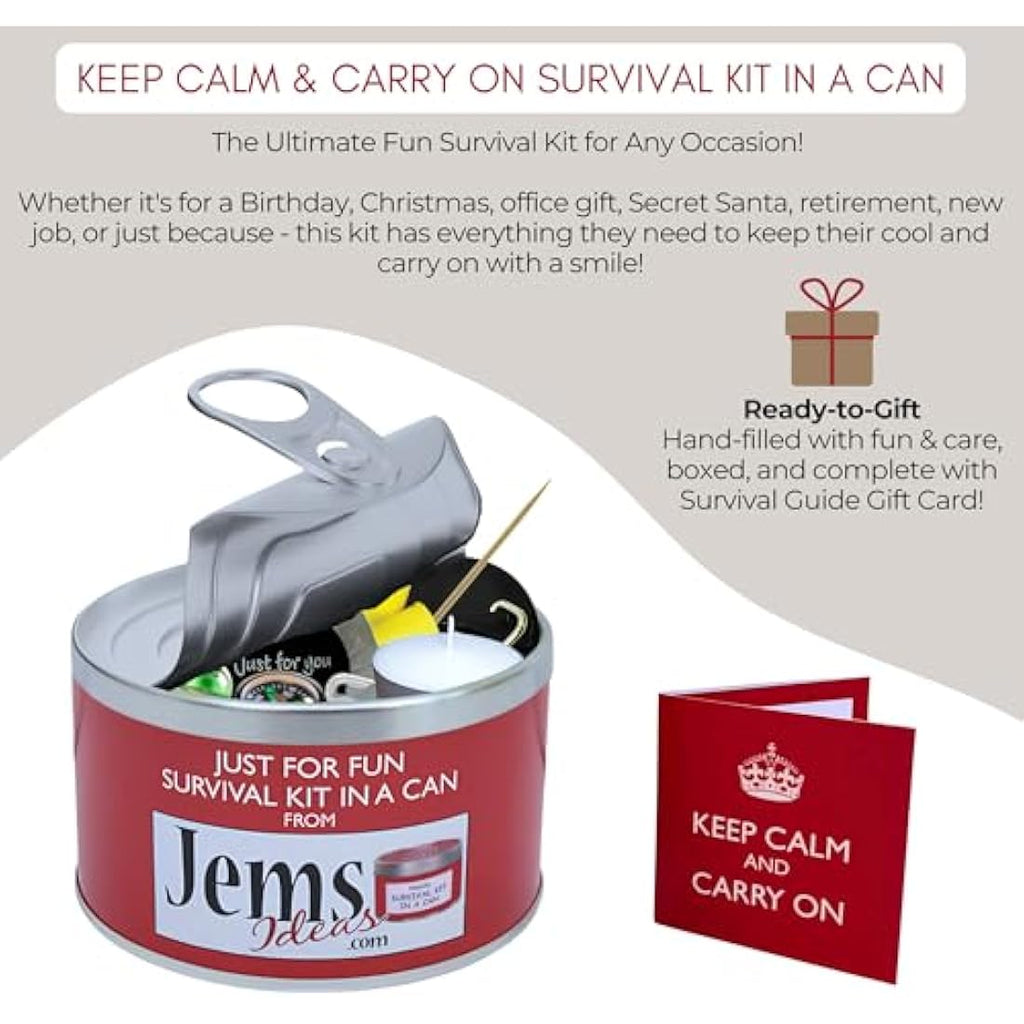 Keep Calm & Carry On Survival Kit - Funny Novelty Gift Set