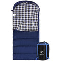 REDCAMP XL Flannel Lined Sleeping Bag with Pillow | 3-4 Season Winter